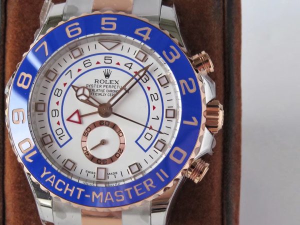 Rolex Yacht-Master II M116681-0002 Two Tone Steel Rose Gold White Dial Watch