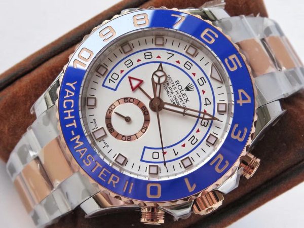 Rolex Yacht-Master II M116681-0002 Two Tone Steel Rose Gold White Dial Watch