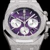 Audemars Piguet Royal Oak 26331BC.GG.1224BC.01 Selfwinding Chronograph Frosted White Gold Purple Dial LIMITED EDITION OF 200