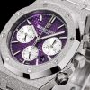 Audemars Piguet Royal Oak 26331BC.GG.1224BC.01 Selfwinding Chronograph Frosted White Gold Purple Dial LIMITED EDITION OF 200