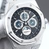 Audemars Piguet Royal Oak 26574BC.GG.1224BC.01 Automatic Chronograph Frosted White Gold Black Dial