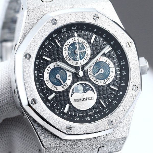 Audemars Piguet Royal Oak 26574BC.GG.1224BC.01 Automatic Chronograph Frosted White Gold Black Dial