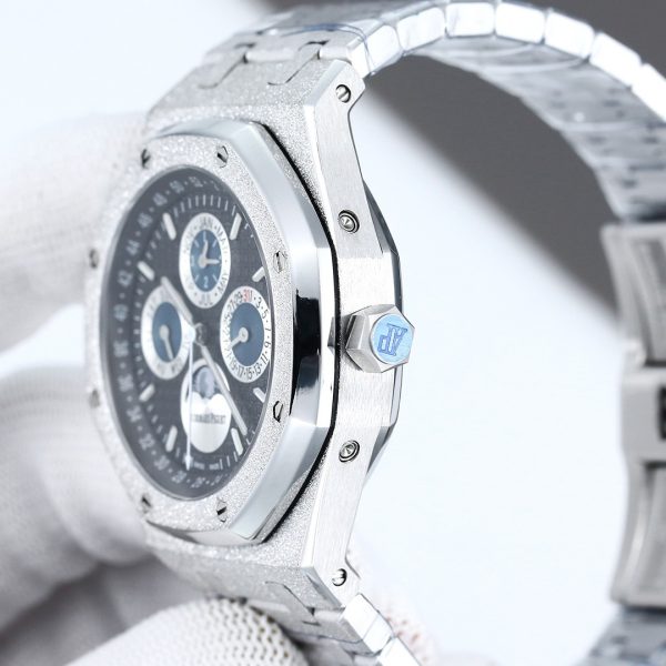 Audemars Piguet Royal Oak 26574BC.GG.1224BC.01 Automatic Chronograph Frosted White Gold Black Dial